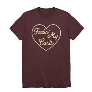 Feelin My Curls Burgundy Tee Shirt